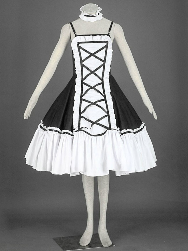 image_black_and_white_cute_girls_cotton_sweet_lolita_dress-05