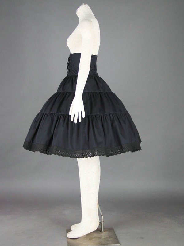 image_black_cute_lace_ruffles_cotton_lolita_skirt-3