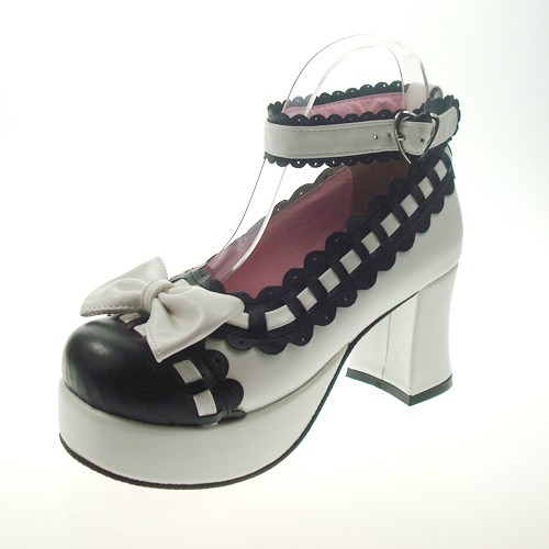 image_white_black_2.9_heel_high_cute_synthetic_leather_round_toe_bowknot_platform_girls_lolita_shoes01